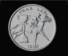 This commemorative medal, part of a set produced to mark the 1988 bicentenary, shows that Phar Lap remains an important part of our national identity.