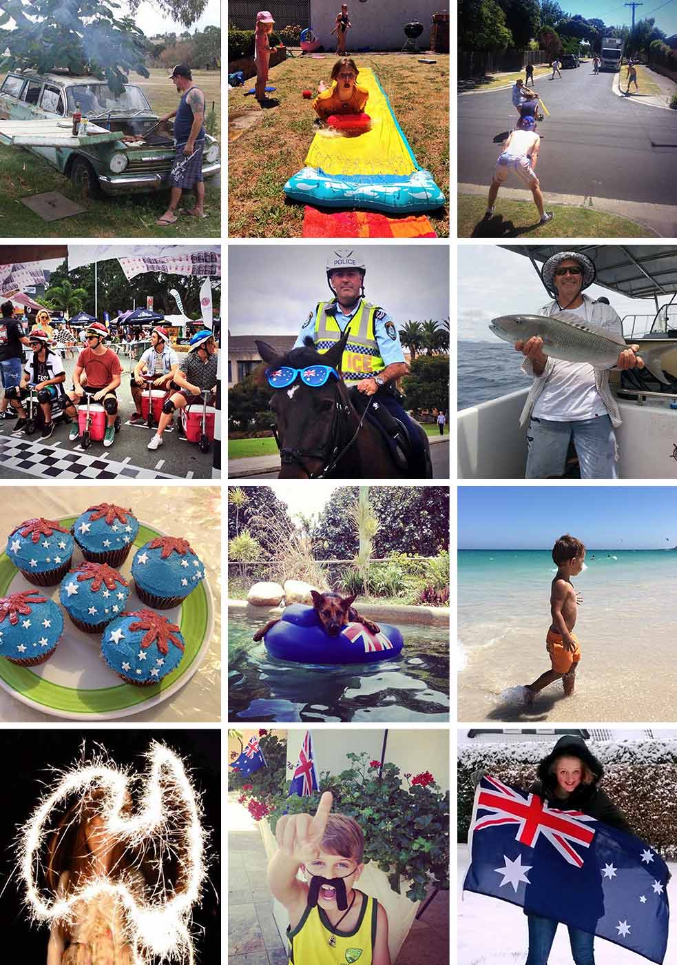 Some of the thousands of images tweeted by Australians and curated by the Museum, 26 January 2014.
